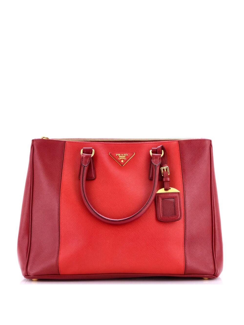 Prada Bicolor Double Zip Lux Tote #374237P88B